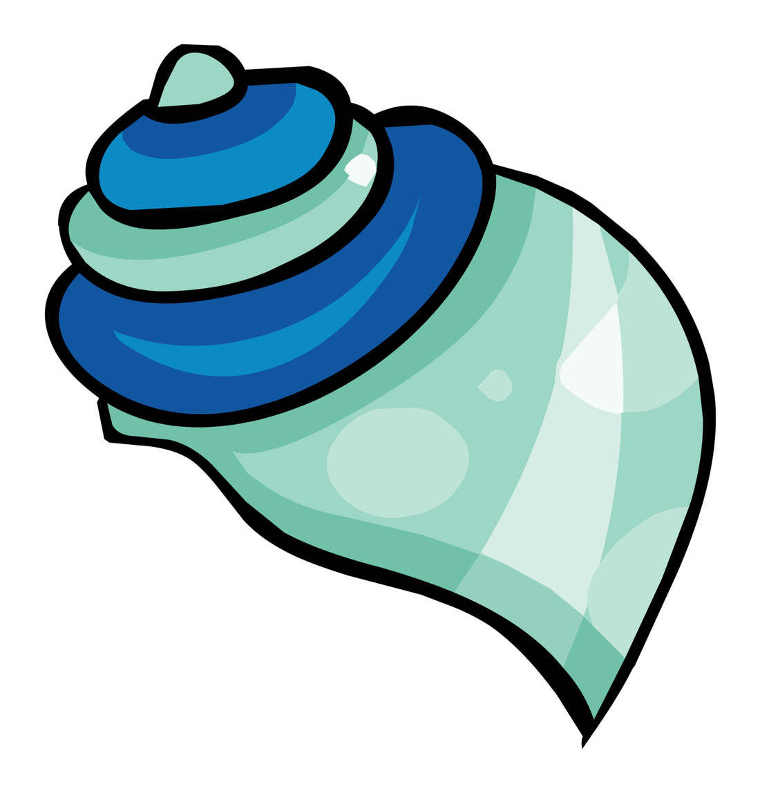 Seashell Png Hd (mint, white, black, teal, silver)