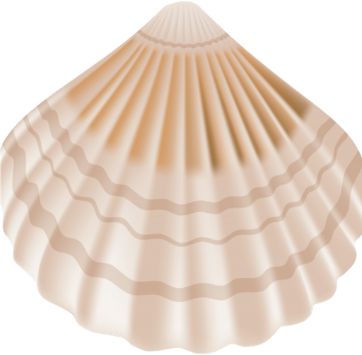 Seashell Png Image (black, silver)