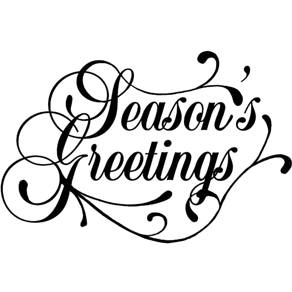 Seasons Greetings Png Free Download (black, lavender, white)