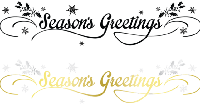 Seasons Greetings Png Hd (black)