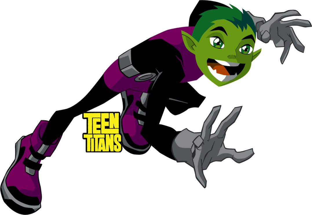 Beast Boy Png File (indigo, purple, black, gray, olive)