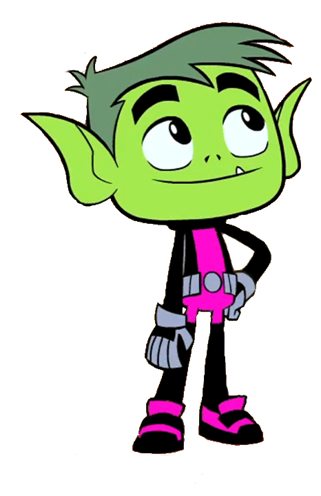 Beast Boy Transparent Background (white, black, gold, lavender, gray)