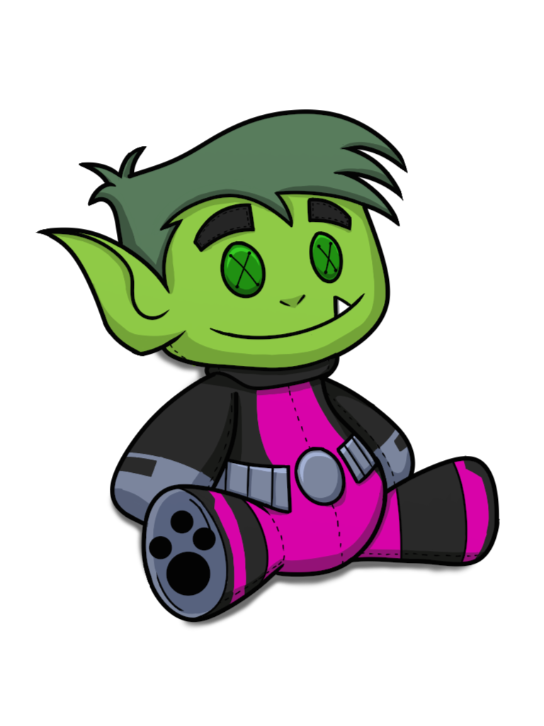 Beast Boy Transparent Png (black, gray, purplish red)