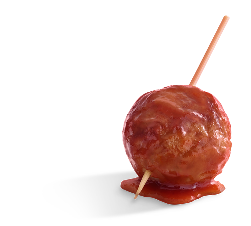 Meatballs Png Image (white, silver, pink, black)