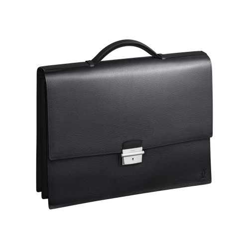 Leather Briefcase Png Clipart (black, indigo)