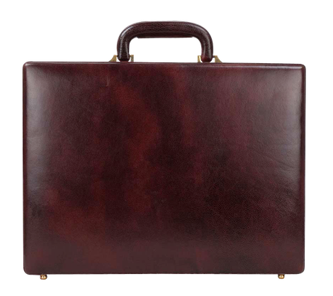 Leather Briefcase Png File (black, maroon)