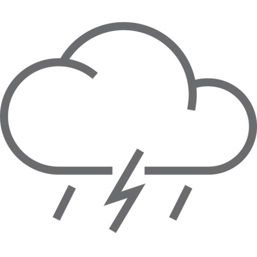 Weather Cloud Bolt Rain Free Transparent Png Icon Download (black, indigo, gray)