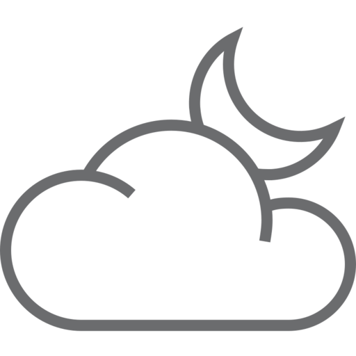 Weather Cloud Moon Free Png Icon (black, indigo, gray)