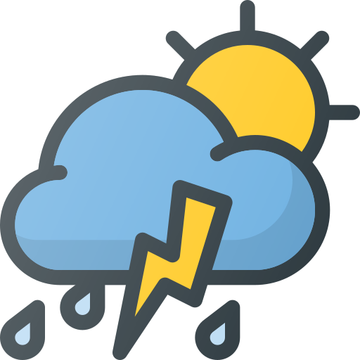 Weather Forcast Storm Rain Thunder Day Free Transparent Png Icon Download (silver, gold, black)