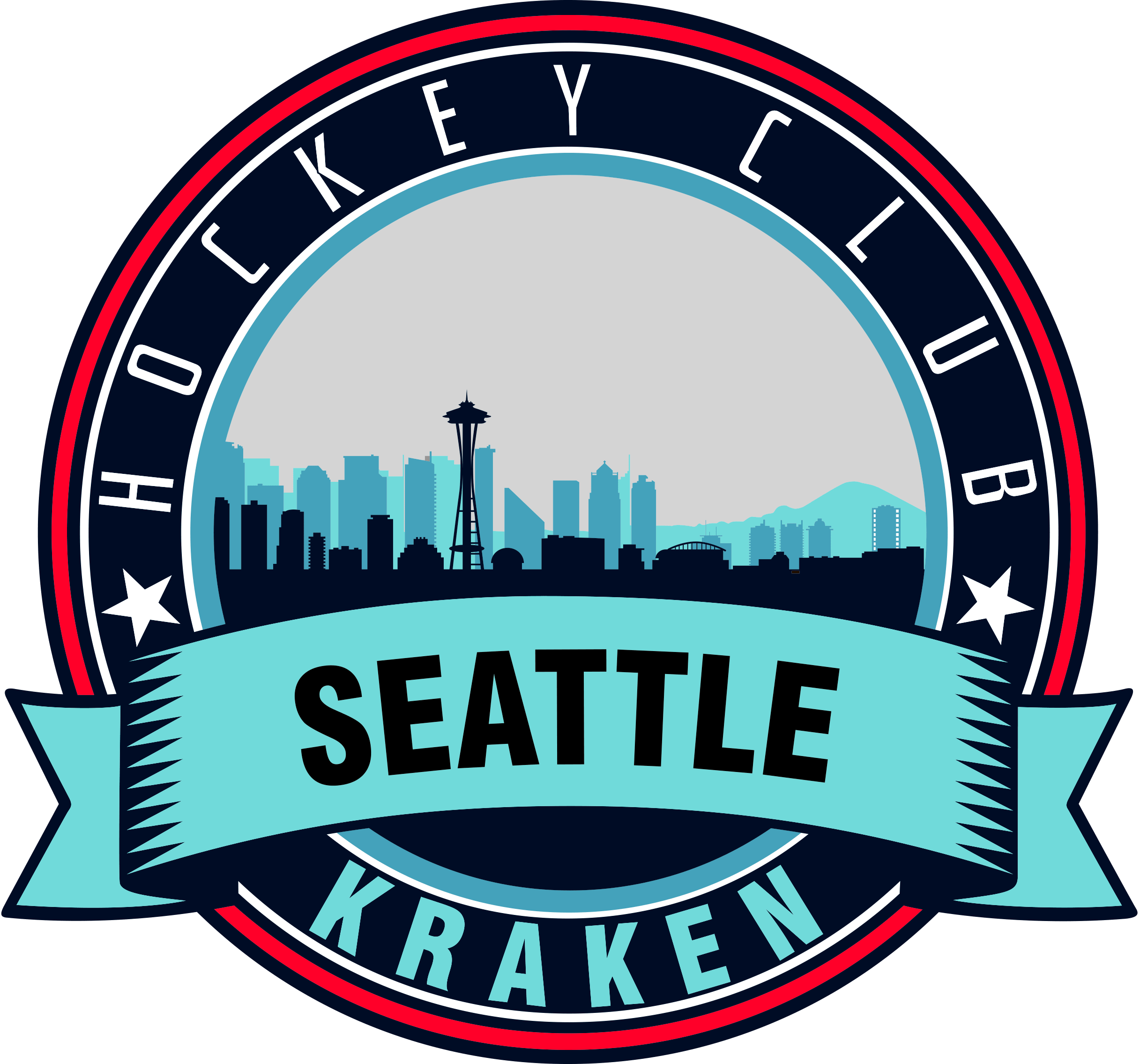 Seattle Kraken Png Hd (black, silver, mint, gray)