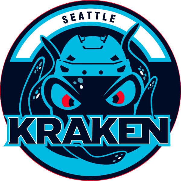 Seattle Kraken Png (black, greenish blue, white, gray)