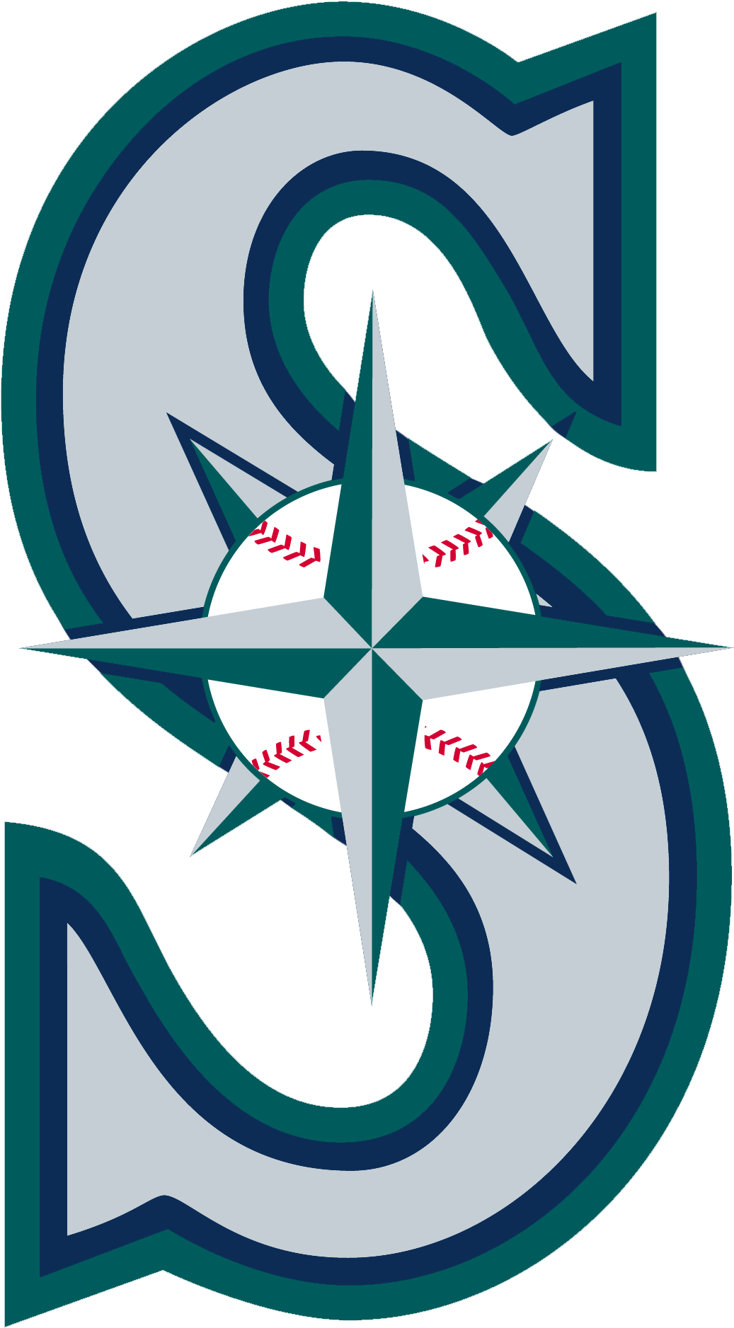 Seattle Mariners Png Clipart (black, silver, white, teal)