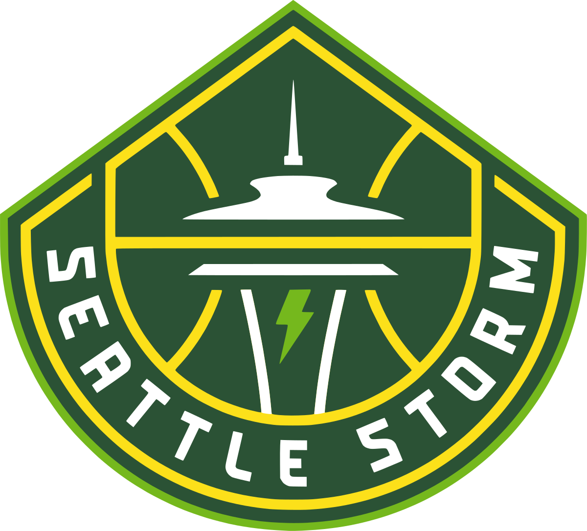 Seattle Storm Png Pic (black, white, green)