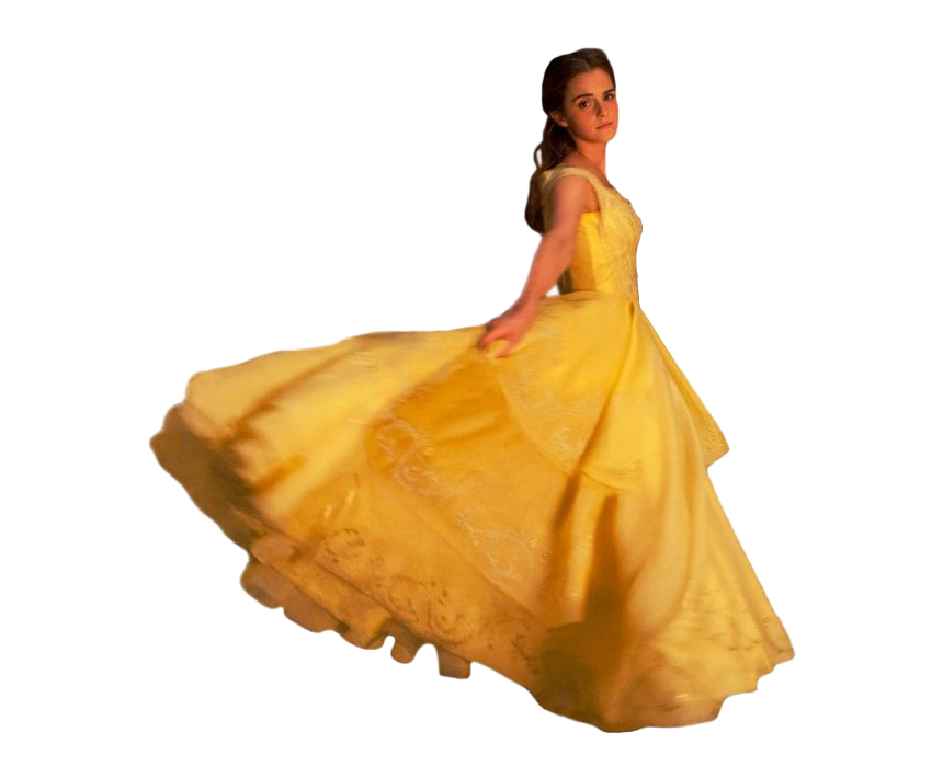 Beauty And The Beast Emma Watson Movie Png Free Download (chocolate, salmon, white, gold)