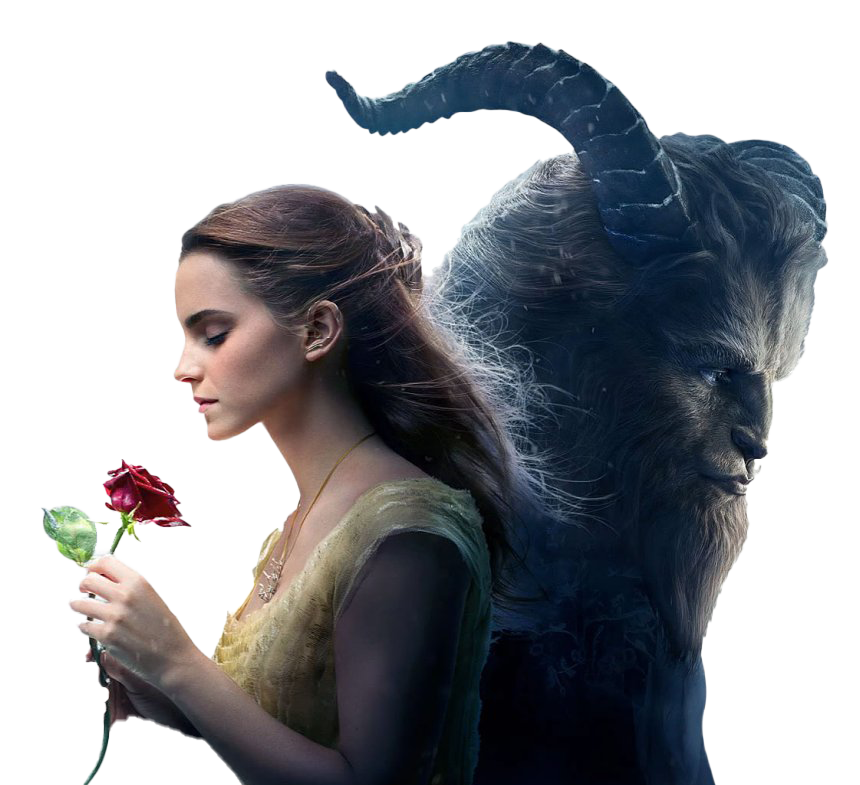 Beauty And The Beast Emma Watson Movie Transparent (black, white)