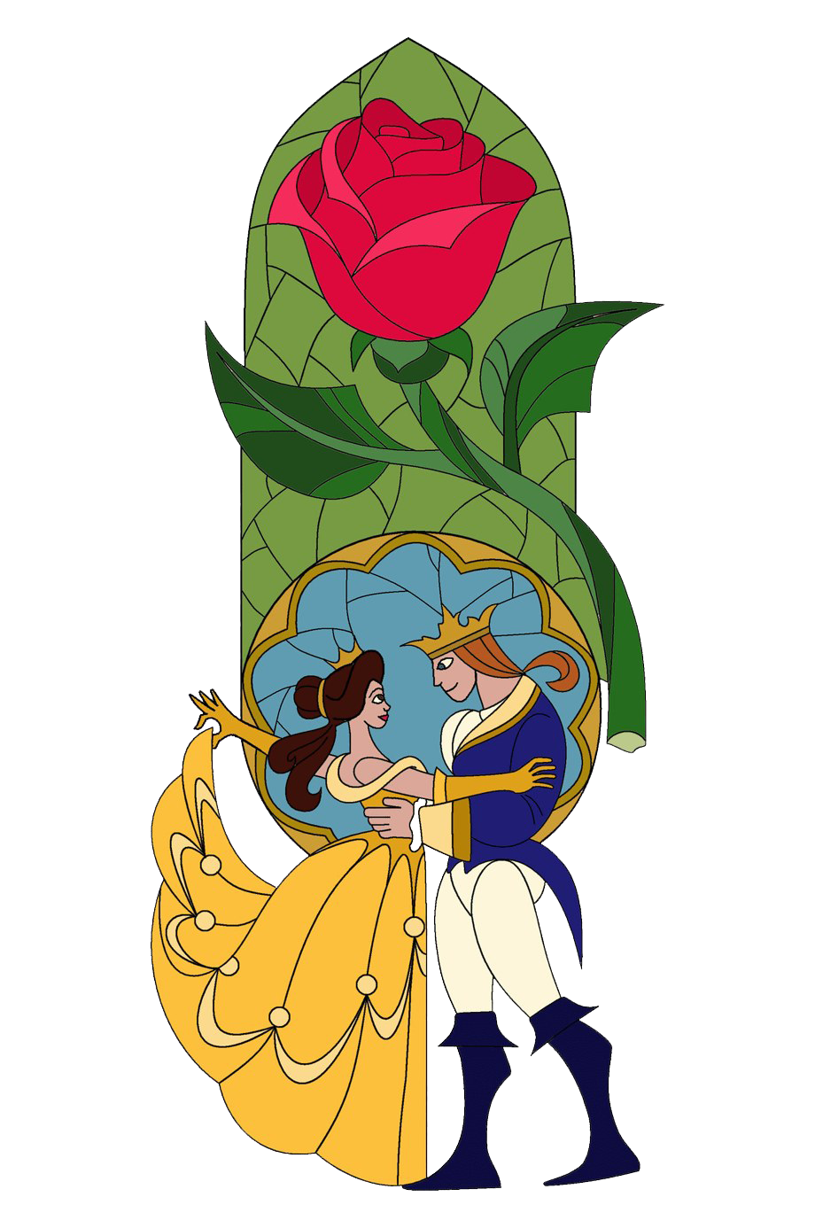 Beauty And The Beast Png Pic (gold, gray, white, red, beige)