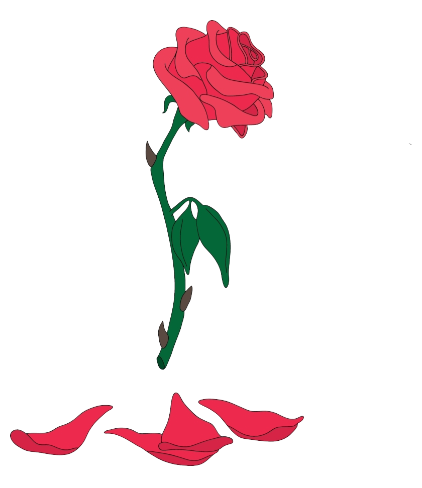 Beauty And The Beast Rose Png (chocolate, green, salmon, white)