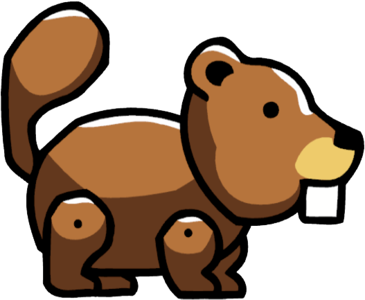 Beaver Png File (white, black, maroon, salmon, chocolate)