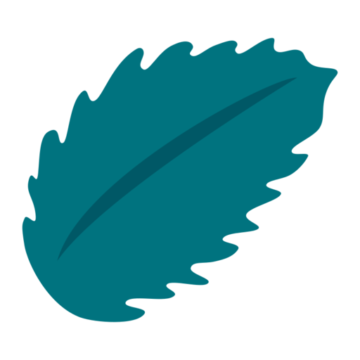 Leaves 5 Free Transparent Png Icon Download (black, teal)