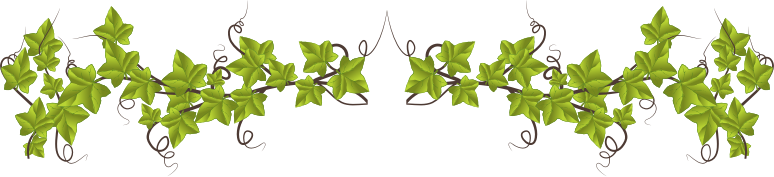 Leaves Divider Png Image (black, olive)