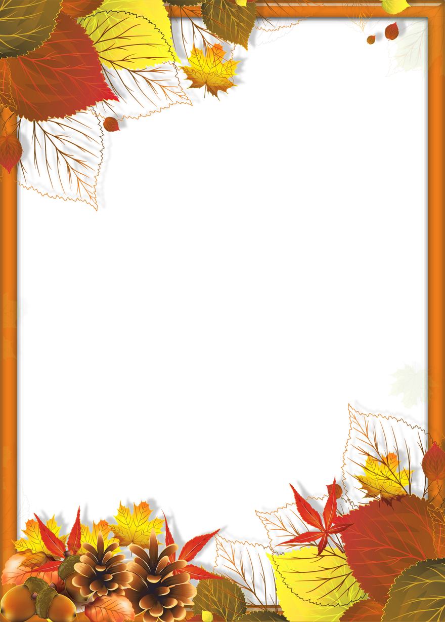 Leaves Frame Png File (gray, chocolate, black, salmon)