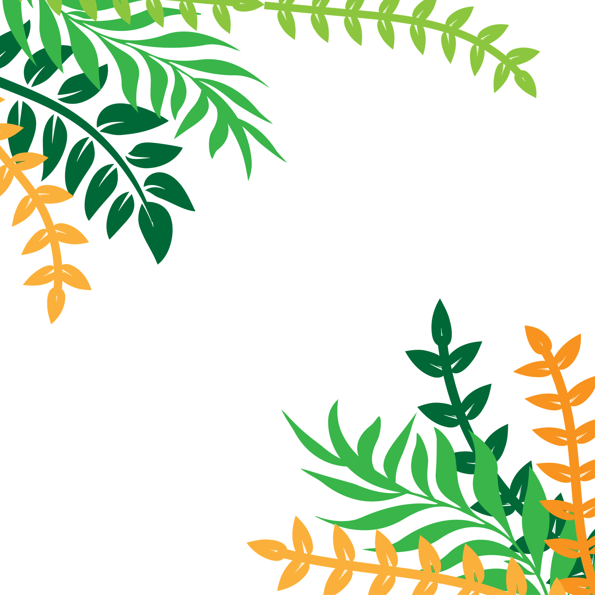 Leaves Frame Png Hd (teal, green, black)