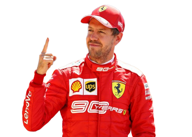 Sebastian Vettel Png Pic (red, white)