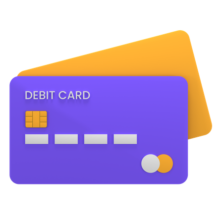 Debit Card Png Image (gray, black, orange, violet)