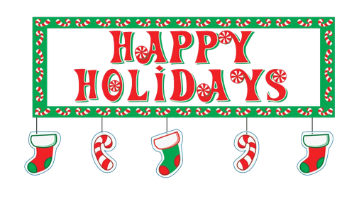 December Happy Holidays Png Photos (green, black, teal)