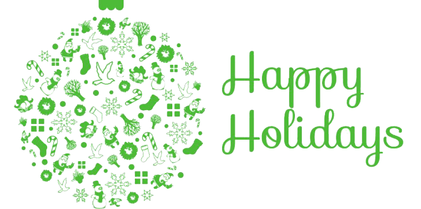 December Happy Holidays Transparent Background (beige, white)