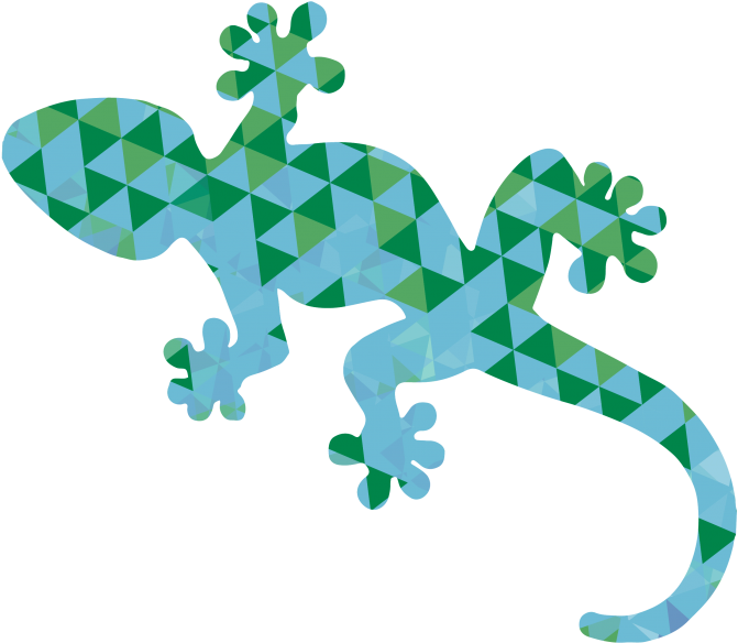 Gecko Background Png (black, teal, silver)