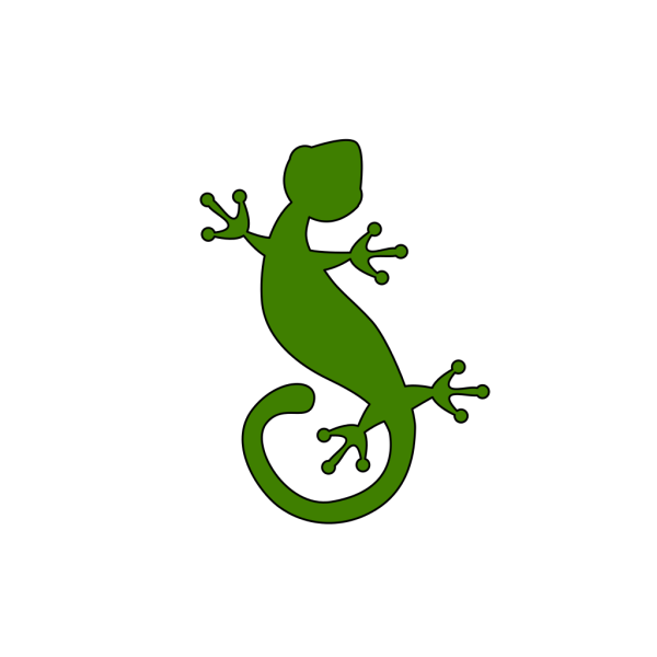 Gecko Png Clipart (black, green, olive)