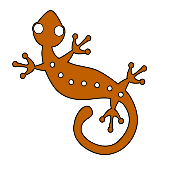 Gecko Png Image (chocolate, black)