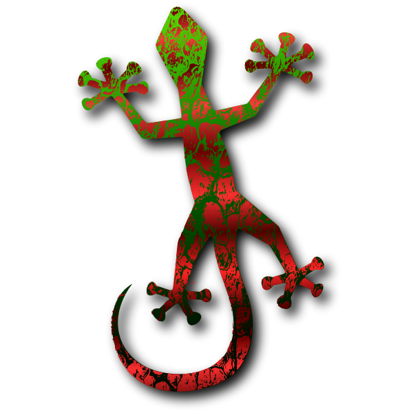 Gecko Png Isolated Image (black)