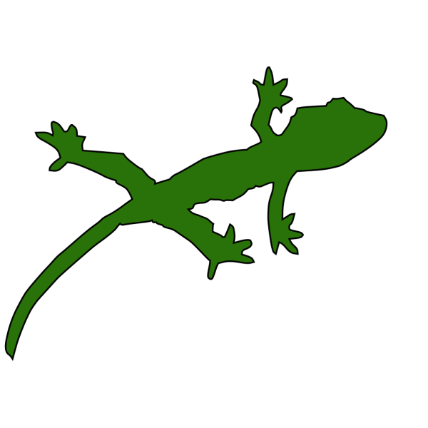 Gecko Png Isolated Pic (black, green)