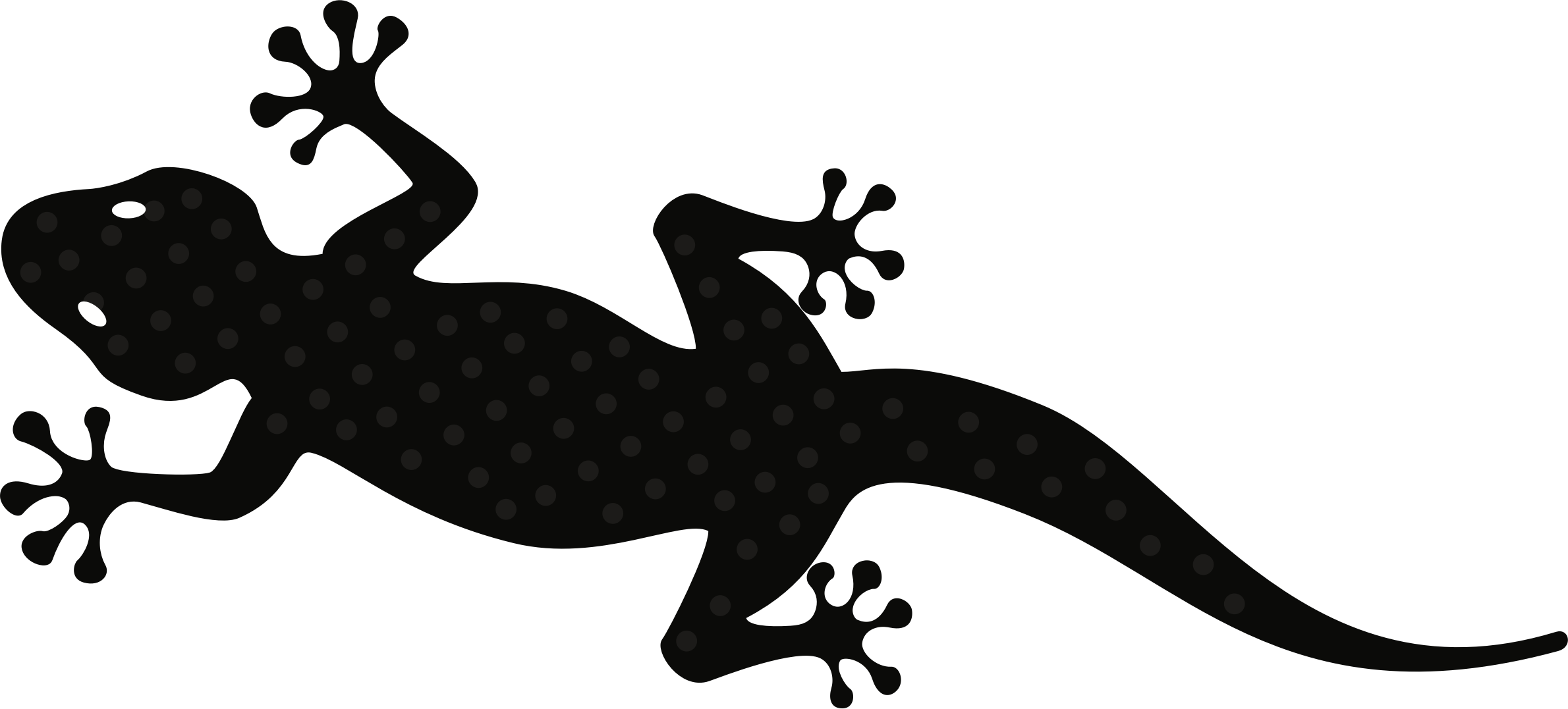 Gecko Png Pic (black)