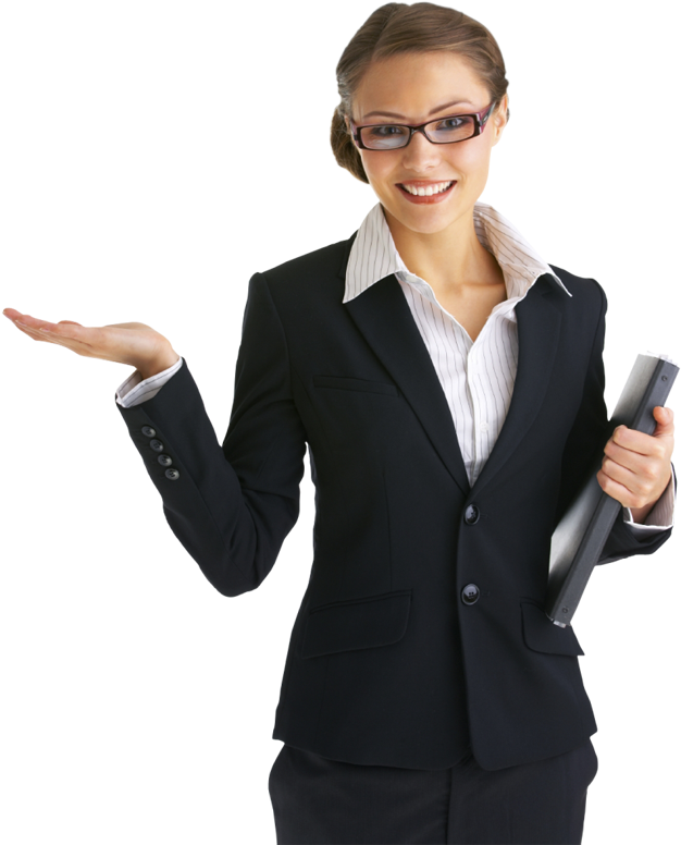 Secretary Woman Png Image (black)