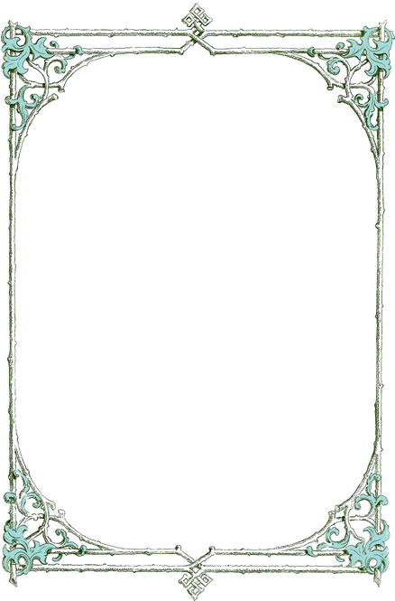 Rectangle Antique Border Png Image (black)