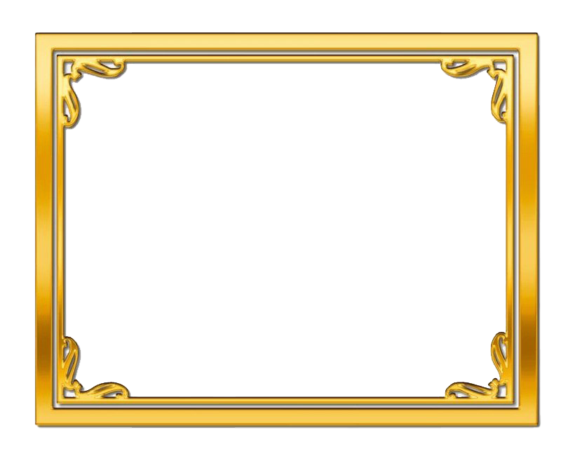 Rectangle Golden Frame Border Png Image (chocolate, white, silver, beige, salmon)