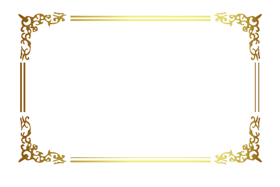 Rectangle Golden Frame Border Transparent Png (white, beige)