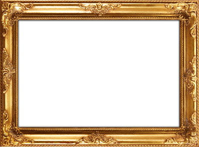 Rectangle Golden Frame Png Transparent Image (black)