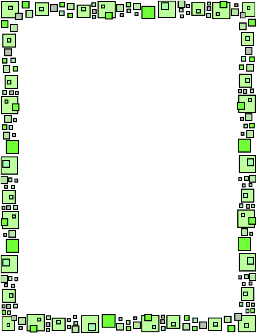 Rectangle Green Frame Png File (white, lime)