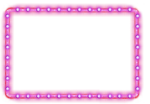 Rectangle Neon Frame Png Hd (silver, salmon, white, purplish red)