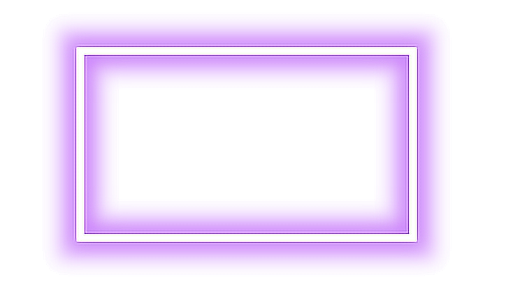 Rectangle Neon Frame Png Photos (violet, black)