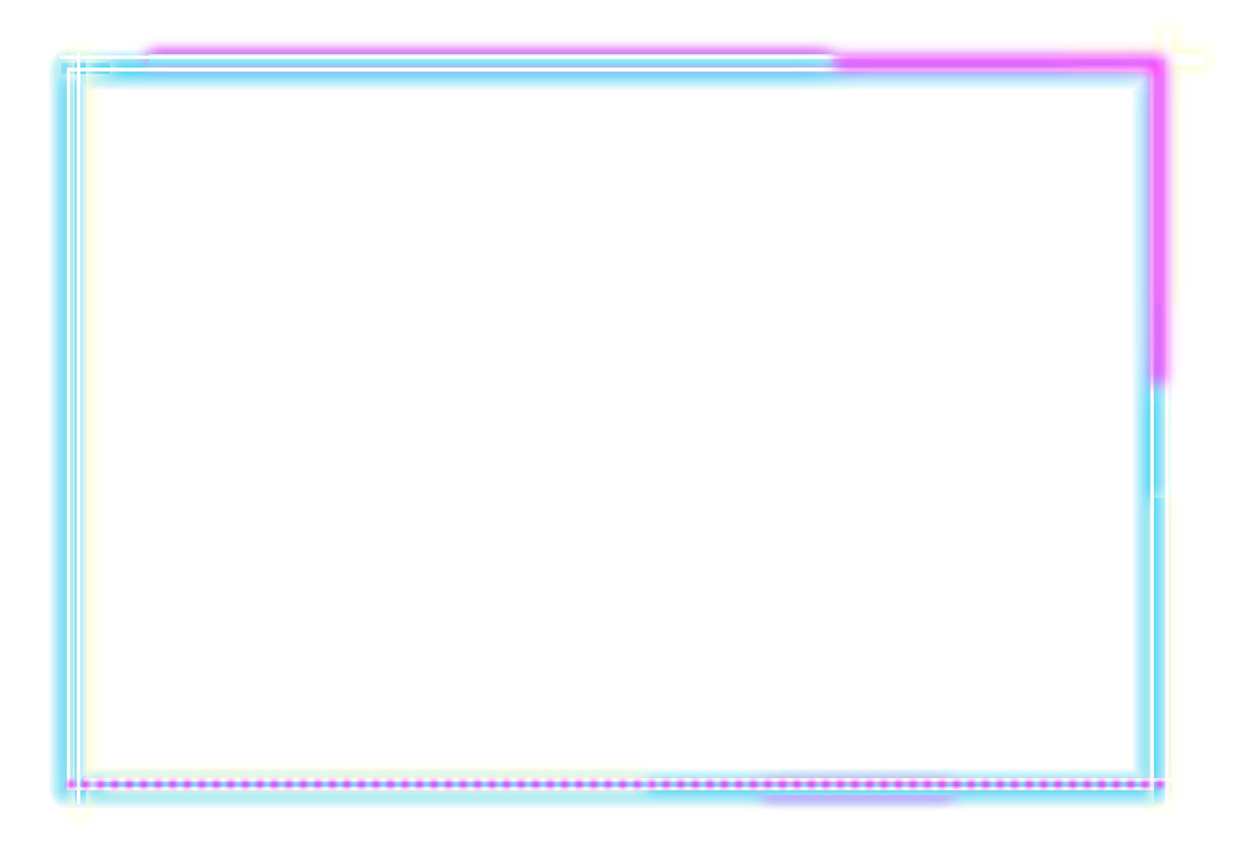 Rectangle Neon Frame Png Pic (lavender, black, beige, greenish blue, mint)