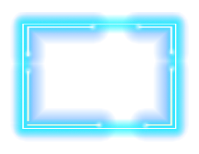 Rectangle Neon Frame Png Picture (blue, black, greenish blue)