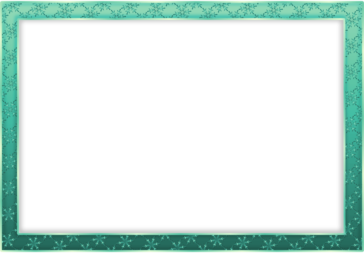 Rectangle Teal Frame Png Image (silver, teal, black)