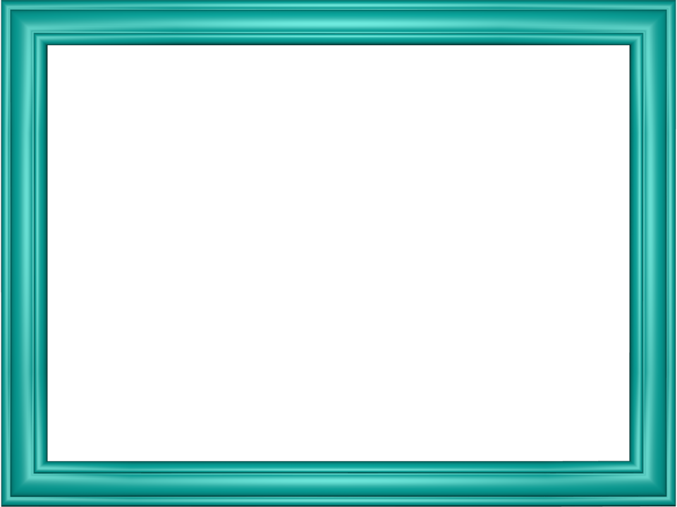 Rectangle Teal Frame Transparent Background (teal, black)