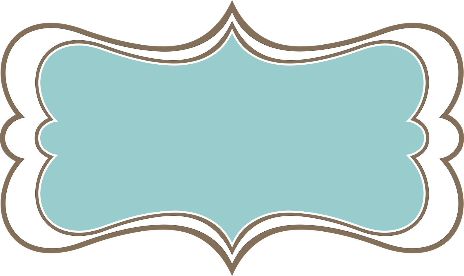 Rectangle Teal Frame Transparent Png (silver, black, white)