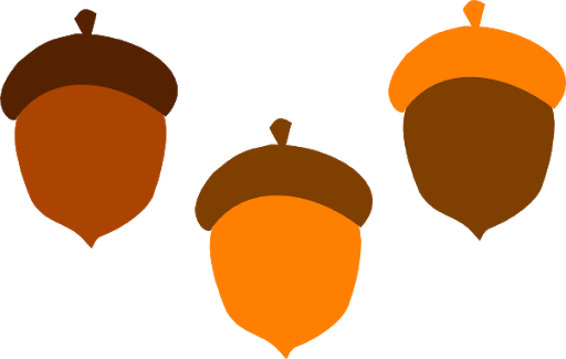 Vector Acorn Transparent Png (black, maroon, chocolate, orange)